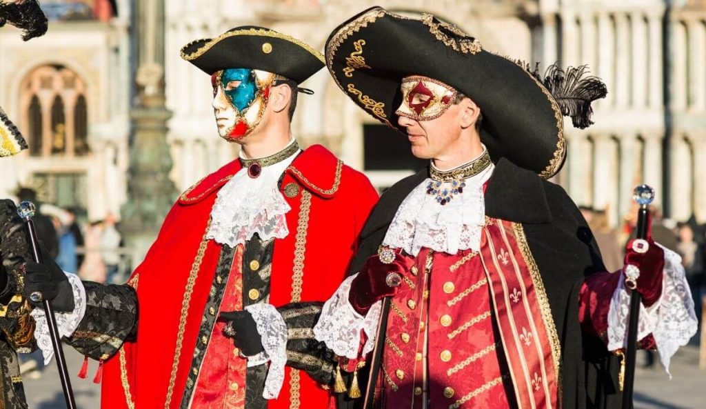 Fantasias do carnaval de Veneza