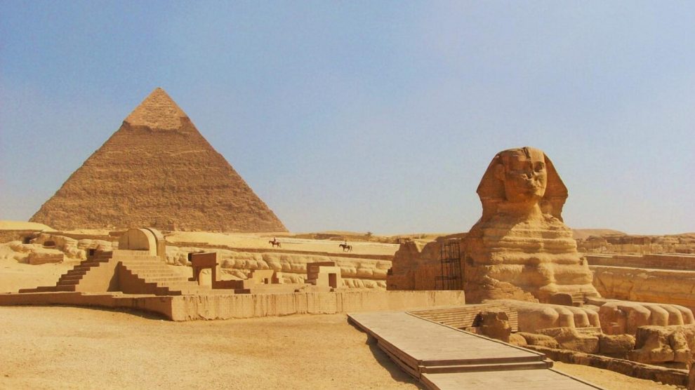Pirâmide e esfinge de Gizé Cairo Egito