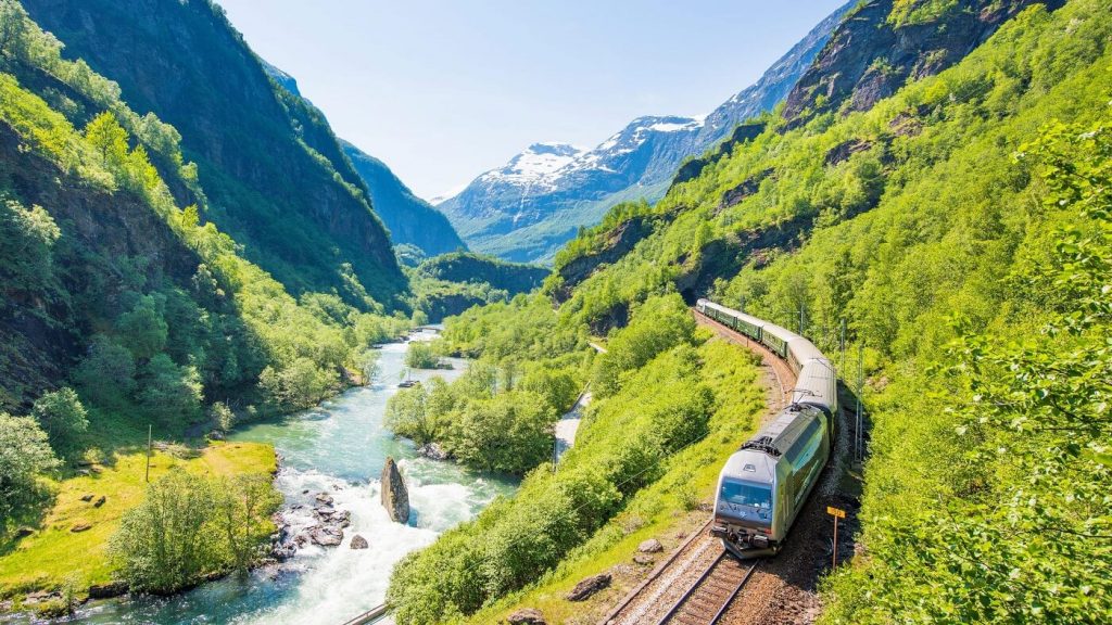 Flam-myrdal-passeio de trem
