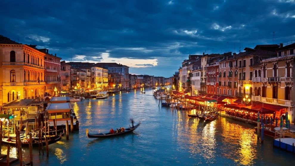 Veneza e suas gôndolas paisagem