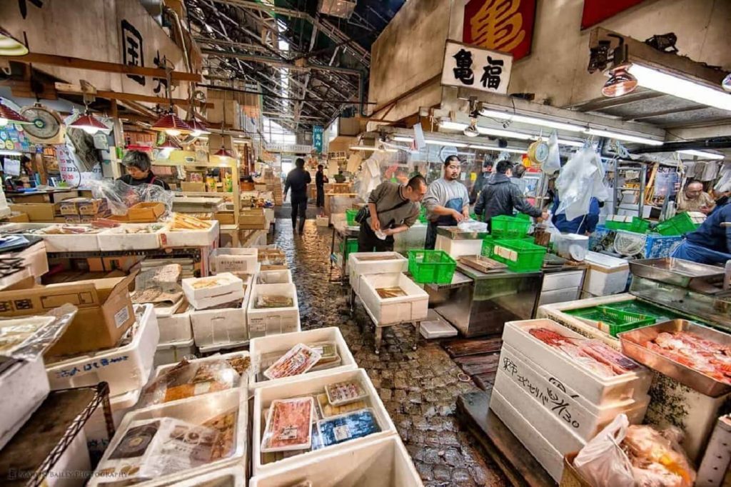 Mercado de Tsukiji, Tóquio Japão