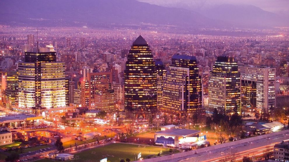 Vista da cidade de Santiago - Chile